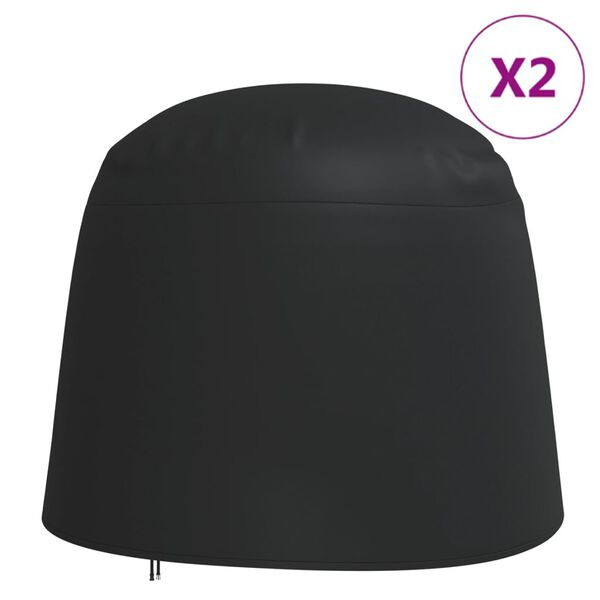 vidaXL Double Egg Chair Cover Black 420D Oxford fabric with PU coating