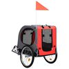 vidaXL Pet Bike Trailer Red and Black Oxford fabric and Steel Medium