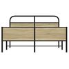 vidaXL Bed Frame Sonoma Oak Steel, Engineered Wood Full Bed Frame