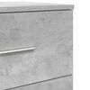 vidaXL Bedside Cabinet Set of 2 Concrete Grey Engineered Wood Medium