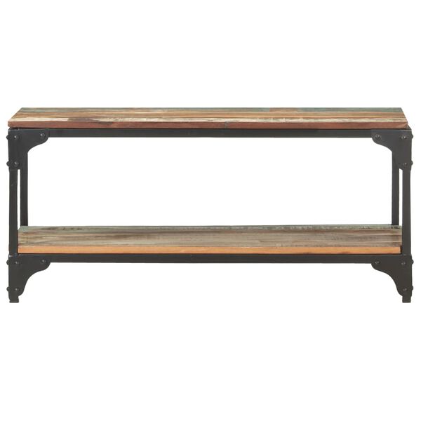vidaXL Coffee Table Multicolored Solid reclaimed wood, powder-coated steel