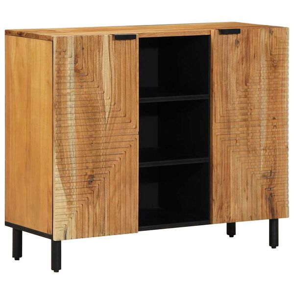 vidaXL Sideboard Natural 35.43 x 13.19 x 29.53 in Solid Acacia Wood