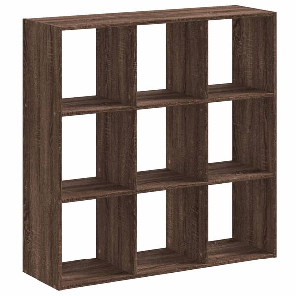 vidaXL Bookcase Brown Oak Engineered Wood Medium Storage Bookcase