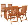 vidaXL Garden Dining Set Reddish-brown Solid eucalyptus wood Medium