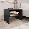 vidaXL Bedside Cabinet Set of 2 Black Engineered wood Small