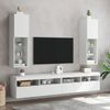 vidaXL TV Cabinet Set of 2 White Engineered Wood, Glass Medium