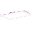 vidaXL Table Top Natural Mango Wood Solid Mango Wood Medium Durable