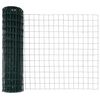 vidaXL Fence with Post Green 3.94 x 82.02 ft Steel