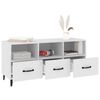 vidaXL TV Cabinet White Engineered Wood Medium TV Cabinet Rectangular