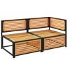 vidaXL Patio Sofa with Cushions 2-Seater Solid Wood Acacia