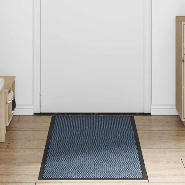 vidaXL Doormat Blue PP (Polypropylene) and PVC 23.6x59.1 in Non-slip