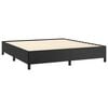 vidaXL Bed Frame Black 75% polyvinyl chloride, 5% cotton, 20% polyester
