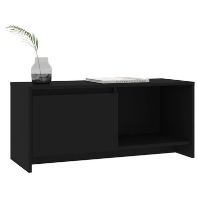 vidaXL TV Stand Black 35.4"x13.8"x15.7" Engineered Wood