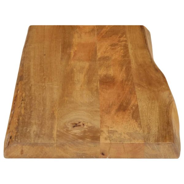 vidaXL Table Top 35.4"x15.7"x1" Live Edge Solid Wood Mango