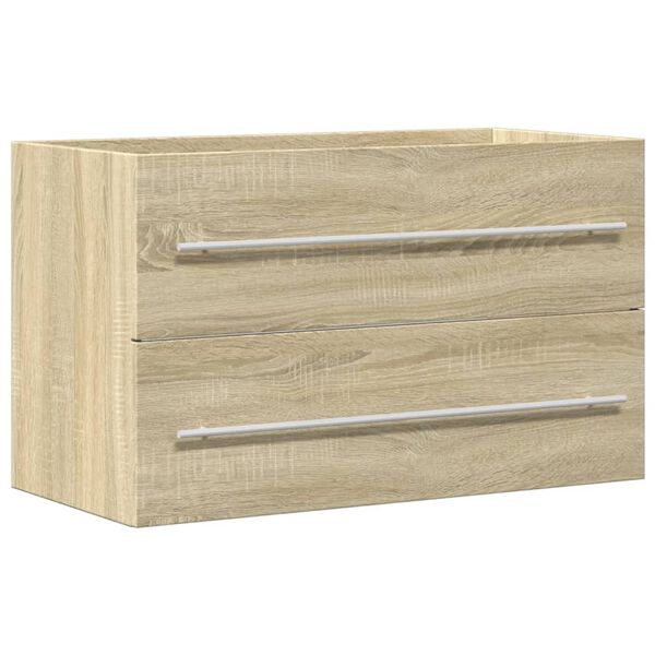 vidaXL Sink Cabinet Old Wood Engineered Wood 31.5 x 15.2 x 18.9 in