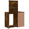 vidaXL Dressing Table Smoked oak Engineered wood, glass Medium