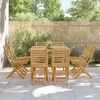 vidaXL Garden Chair Set of 8 Natural Bamboo Bamboo Medium Foldable