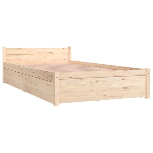 vidaXL Bed Frame without Mattress with Drawers 90 x 78.7 " (815029+814984)