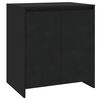 vidaXL Sideboard Set of 2 Black Engineered wood Medium Sideboard