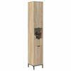 vidaXL Bathroom Cabinet with Door Sonoma Oak 12.40 x 12.99 x 74.80 in