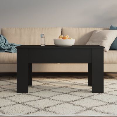 vidaXL Coffee Table Black 39.8"x19.3"x20.5" Engineered Wood