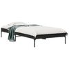 vidaXL Bed Frame Black Engineered wood and metal Twin Durable