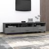 vidaXL TV Cabinet Dark Grey Solid Pinewood, MDF Standard TV Cabinet