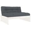 vidaXL Garden Lounge Set White, Anthracite