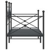vidaXL Daybed With Trundle Black Steel Single bed size