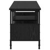 vidaXL TV Cabinet Black Oak 39.37 x 13.78 x 17.72 in