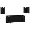 vidaXL TV Cabinet Set 7 pcs Black Oak 12.01 x 11.81 x 23.62 in