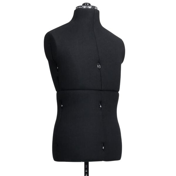 vidaXL Dress Form Black Polyester, ABS Sizes 37-45 Height-Adjustable