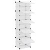 vidaXL Shoe Rack Transparent PP Plastic, Steel 60.4 in height Stackable