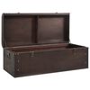vidaXL Treasure Chest Dark brown Plywood, fir veneered engineered wood