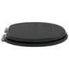 vidaXL Toilet Seats with Soft Close Lids 2 pcs MDF Black (2x140799)