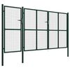vidaXL Garden Gate Steel 157.5x78.7" Green
