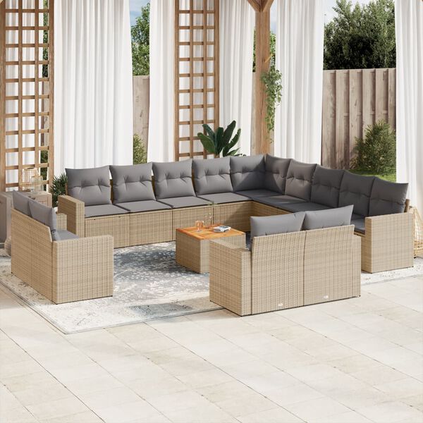 vidaXL Garden Sofa Set Mix beige