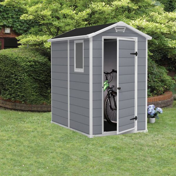 Keter Storage Shed Grey Polypropylene Compact Garden Shed Rectangular