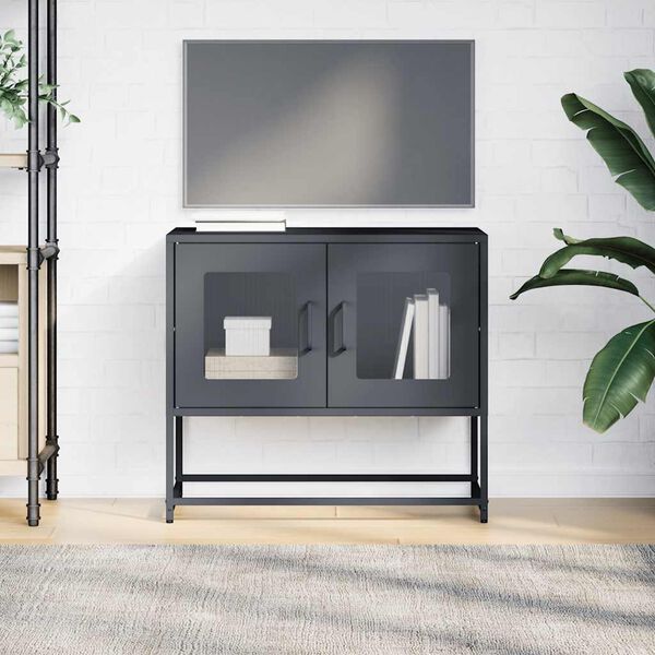 vidaXL TV Cabinet Anthracite Cold-rolled steel Small TV Cabinet