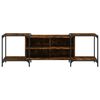 vidaXL TV Cabinet Smoked Oak Engineered wood, metal Medium