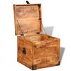 vidaXL Storage Box Brown Rough mango wood 18.1 x 18.1 x 18.1 in