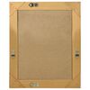 vidaXL Wall Mirror Gold Wood, glass, engineered wood 19.7 x 23.6 in