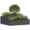vidaXL Garden Planter Anthracite 39.37 x 39.37 x 19.69 in