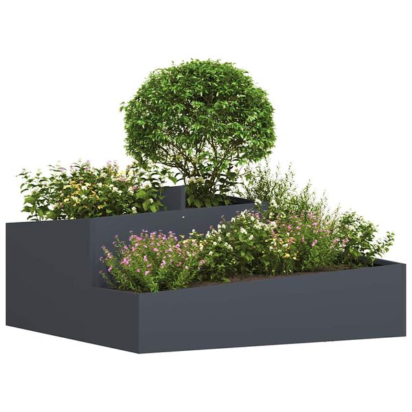 vidaXL Garden Planter Anthracite 39.37 x 39.37 x 19.69 in