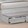 vidaXL Bed Drawers Grey Sonoma 31.50 x 14.37 x 6.50 in Engineered Wood