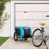 vidaXL Pet Bike Trailer Blue and Black Oxford fabric, iron, PVC