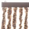 vidaXL Fly Curtain Beige and Dark Brown 22.0x72.8" Chenille