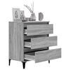 vidaXL Sideboard Grey sonoma Engineered wood, metal Medium Sideboard