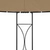 vidaXL Gazebo Taupe and Black 100% Polyester, Powder-Coated Iron Spacious