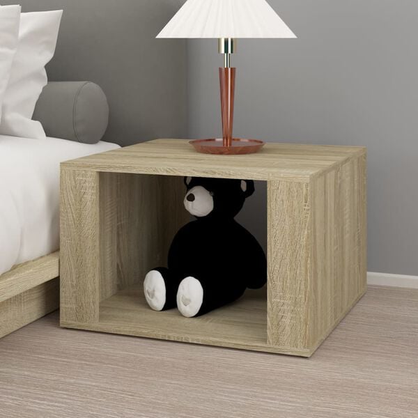 vidaXL Bedside Table Sonoma Oak Engineered wood Large Bedside Table